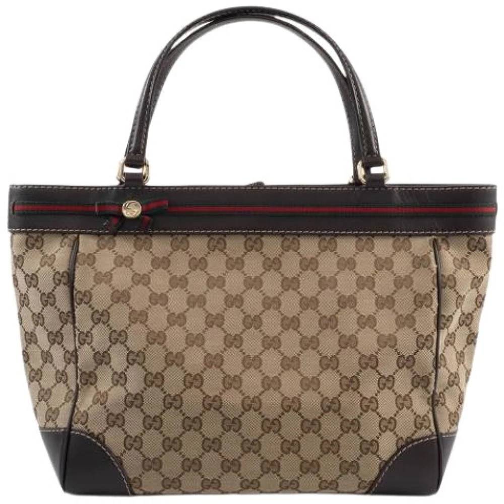 Gucci Vintage - Pre-owned Vintage GG Canvas Handbag Vintage - Dam - ONE Size - Läder