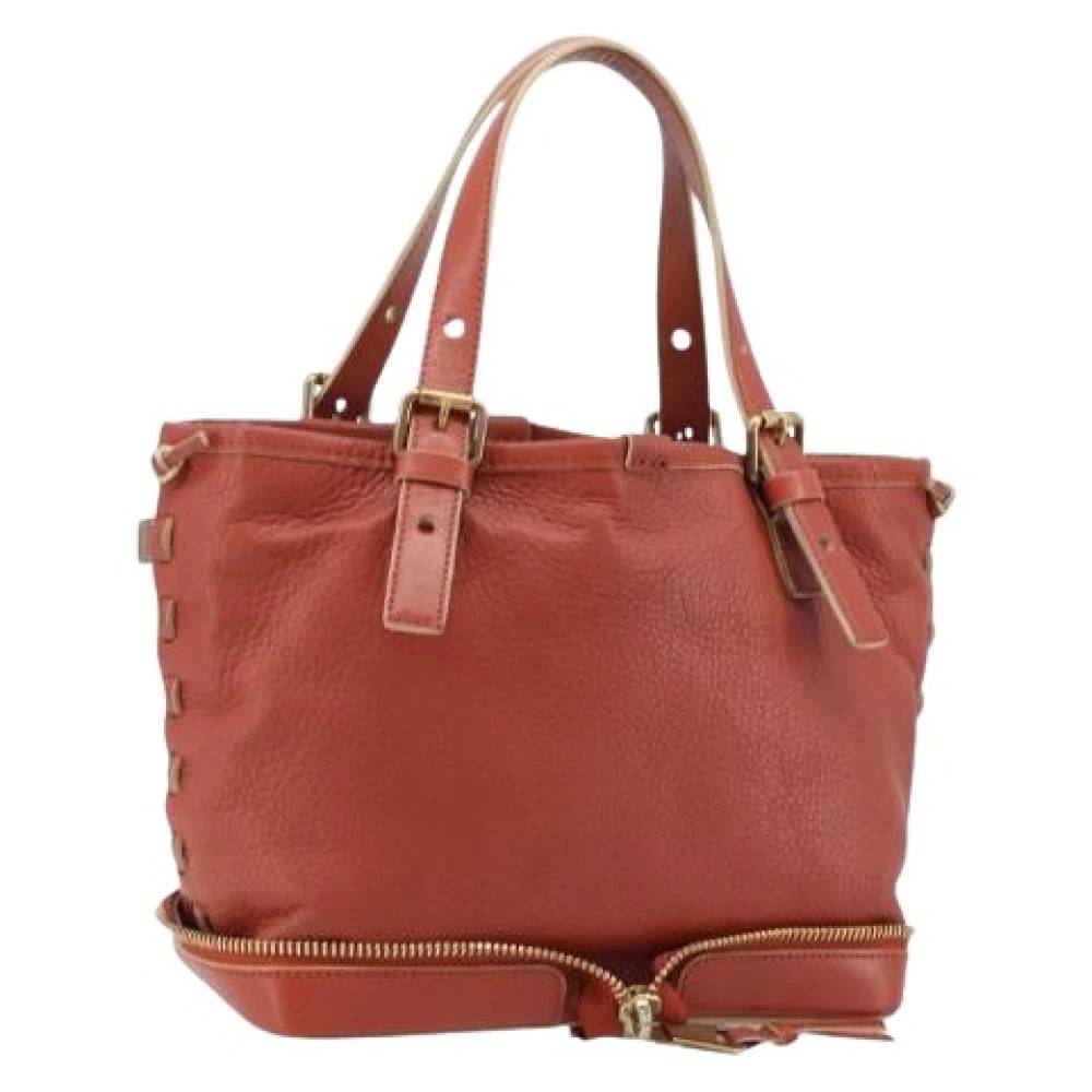 Chloé Pre-owned Pre-owned Håndtaske - Vintage - Dame - Rød - ONE SIZE - Uld