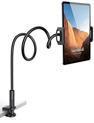 Lamicall Svanhals Surfplattehållare, Flexibelt Fäste för Säng - Lazy Arm 360 Justerbart Stativ Klämma Fäste för iPad Pro 12.9, 11, 10.5, 9.7, iPad Air mini 2, 3, 4, iPhone, Switch, andra Surfplattor