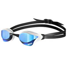 Arena Cobra Core Swim Goggles for Men and Swipe Mirror Lens Women, Blue-White, Anit-Fog (New)