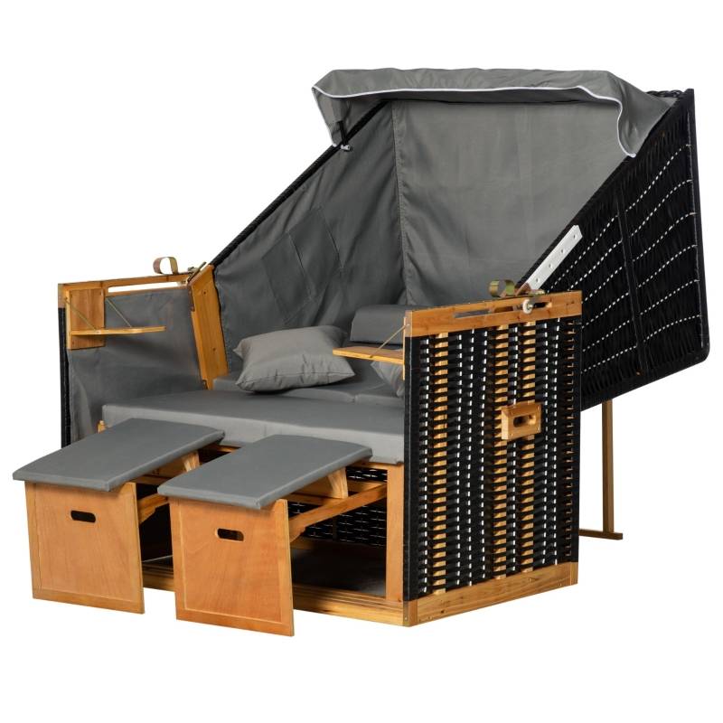 Strandstol 2-sits med lutande ryggstöd 118x79x160cm