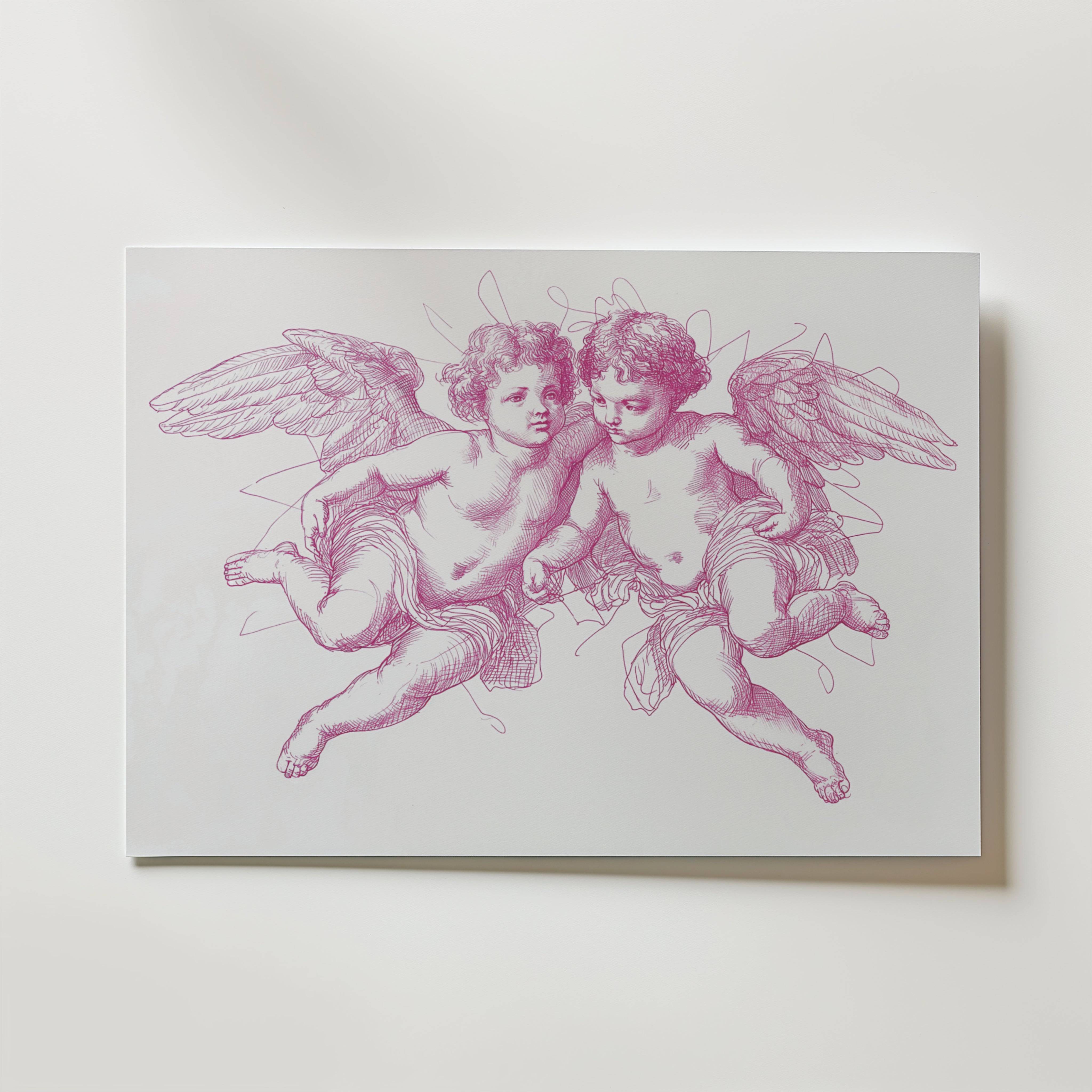 Cherub Whisper Poster - Premium Canvas 30x40 cm
