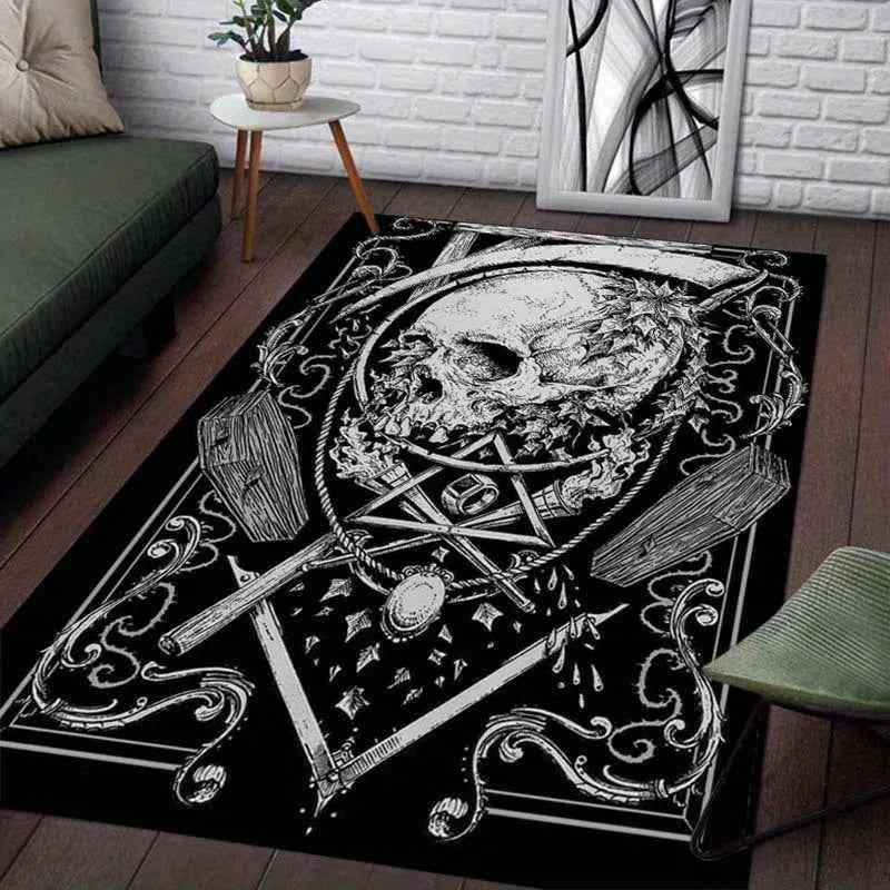 Skull Rug Gothic Interior Design Accessories - 2509091002 / 80x120cm31x47in (80x120cm31x47in)