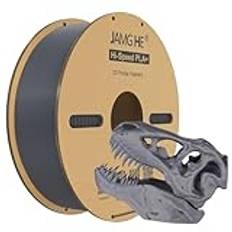 JAMG HE High Speed PLA+-filament, 1,75 mm 1 kg Hi-Speed PLA+ 3D-skrivarfilament ± 0,01 dimensionell noggrannhet 3D-utskrift filament Cardboard Spool Fits för de flesta FDM 3D-skrivare (1 kg, silver)