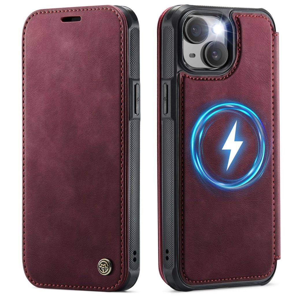 CASEME 053 iPhone 12/12 Pro Flip Cover MagSafe RFID-blokerende - Rød