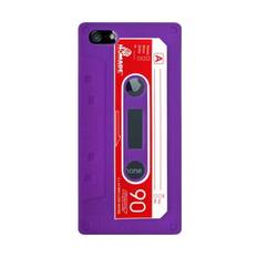 iPhone 5/5S/SE Retro Cover. Silikone kassettebånd. Lilla.