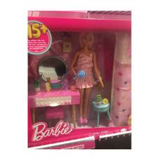 Barbie - Værelse, seng og dukke