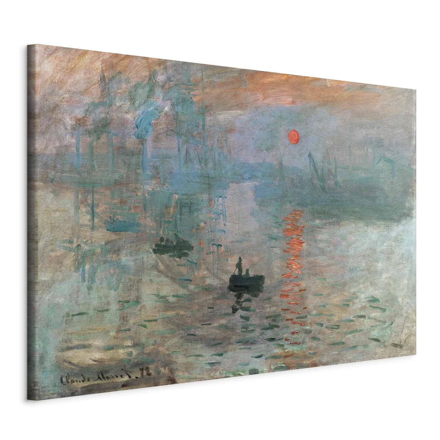 Lærredsbillede XXL Claude Monet - Impression, Sunrise - 240 x 160 cm