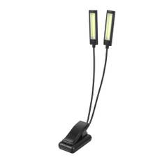 Gadpiparty 1 St Bokklämma Med Dubbelt Huvud Musikställ Ljus Svanhals Läslampa Läslampor Med Dubbla Huvuden Led Clip-on Led Skrivbordslampa Bärbara Läslampor Utegrill Bok Ljus