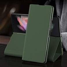 Business plånboksfodral i matt läder för samsung galaxy z fold 3 2 fold 2 5g fold 3 anti-fingeravtryck mobiltelefonväska skal - För samsung z fold 2 / Grön
