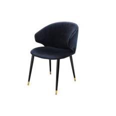 Volante matstol sammet savona midnight blå - Blå (A. 57 / B. 64,5 / C. 83 / D. 47 / E. 48 / F. 70 cm)