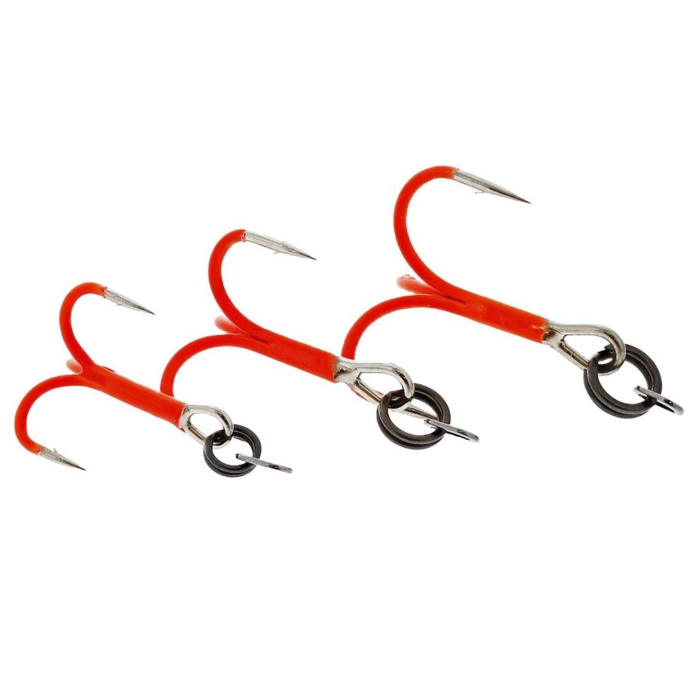 Westin Rigged Seatrout Treble Hooks UV Orange - Str. 8.