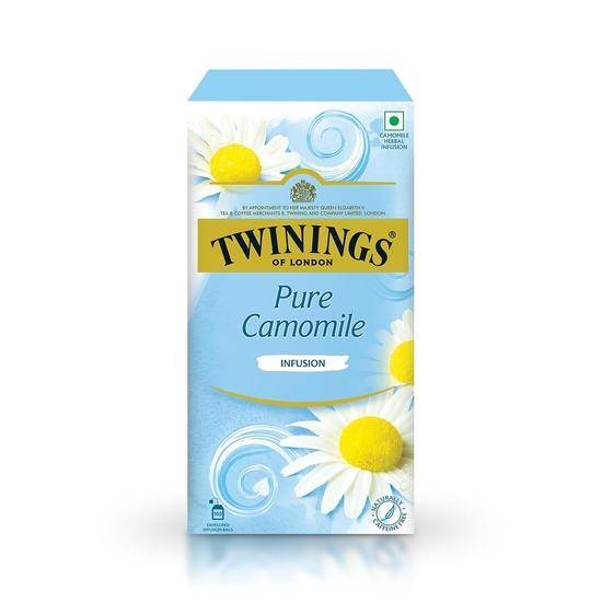 Twinings Kamomillete, 100 tepåsar, Örtte, Subtilt och Blommigt, Lätt och Mild Smak, God Sömn, Stresslindring, Avkoppling, 100 Gram white