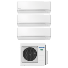 Panasonic TZ inverter 10.4kW luftvärmepump med 3 innedelar