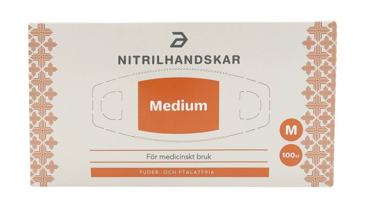 Apotea Nitrilhandskar Blå Medium 100-pack