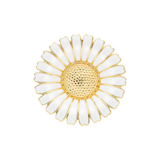Lund Copenhagen Marguerit broche forgyldt sølv 43mm
