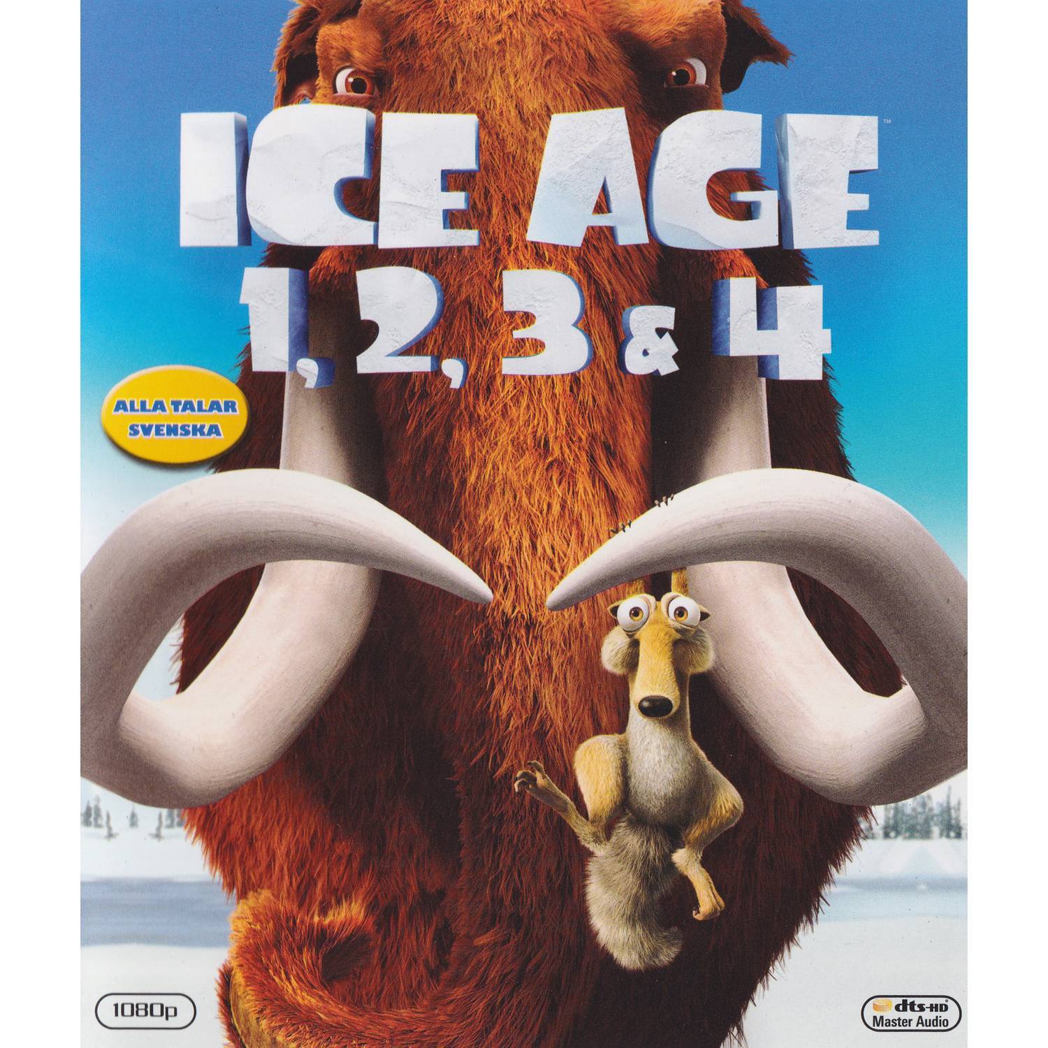 Ice Age 1, 2, 3 & 4 Blu-Ray (Begagnad)