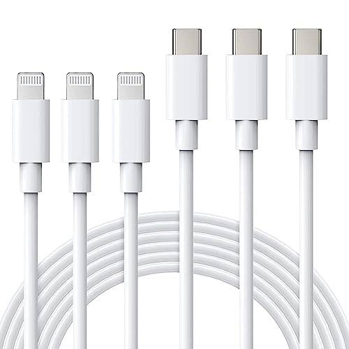 Ilikable 3Pack Kabel för iPhone USB C 1M, MFi Snabbladdningskabel Kompatibel med iPhone 13 12 12 Pro 11 Max XS XR SE 2020 iPad Pro AirPods, Vit