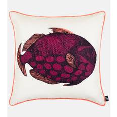 Fornasetti Pesce Balestra printed silk cushion