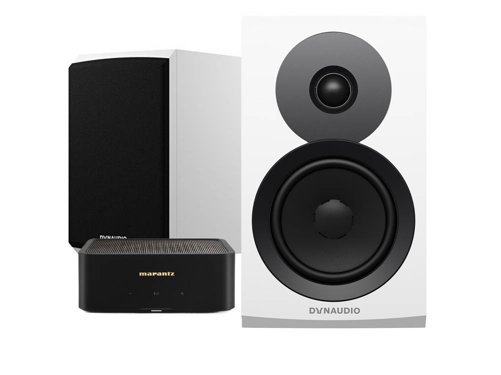 Marantz Model M1 med Dynaudio Emit 10 - Hvid