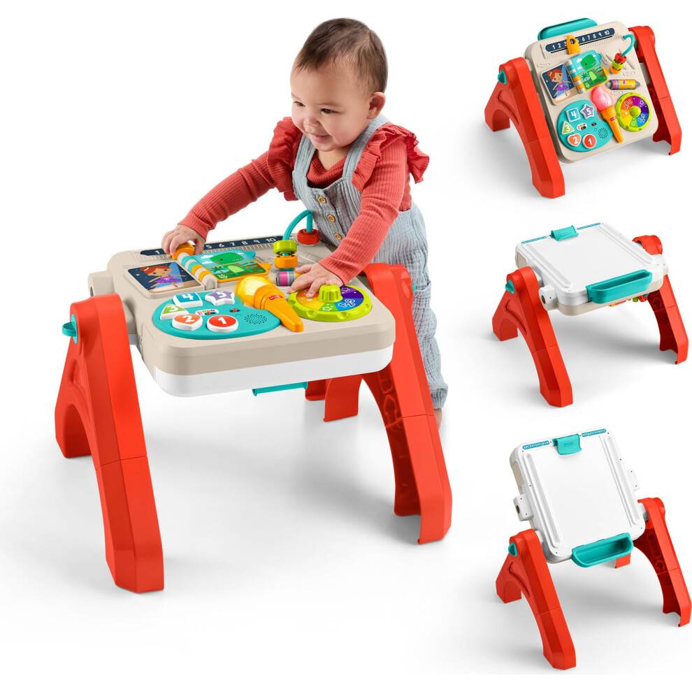 Fisher-Price Baby & Toddler Toy 4-i-1 Aktivitetstablå & Målartavla med Musik & Ljus