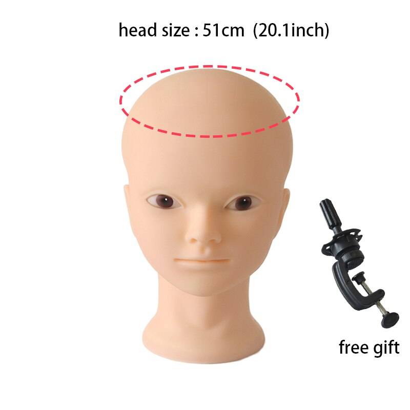 Mannequinhuvud för Peruk 55cm - Vit