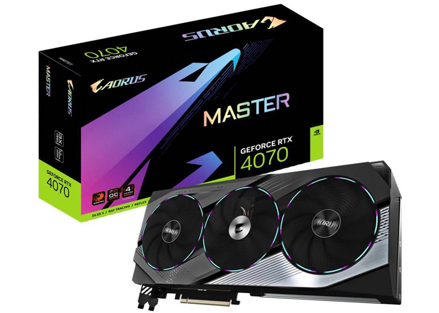 NVIDIA GIGABYTE AORUS GeForce RTX 4070 12GB Graphics Card GV-N4070AORUS M-12GD - One Size (One Size)