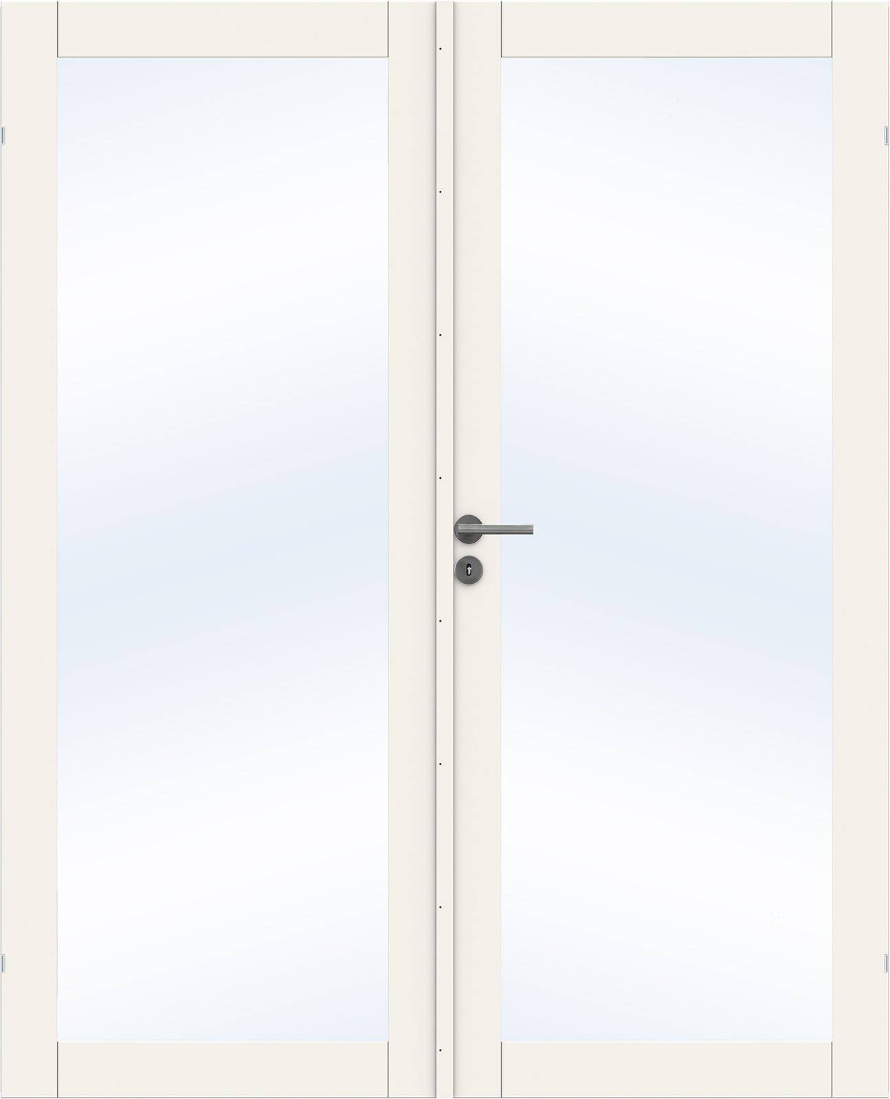 Fransk dør fra Swedoor, Purity GW1L, Dobbelt dør, Hvid NCS S0502-Y, Clever-line, M15x21