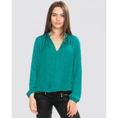 Samsoe & Samsoe Elva ls Womens Blouse 10793 Colour: Quetzal Green, Size: L