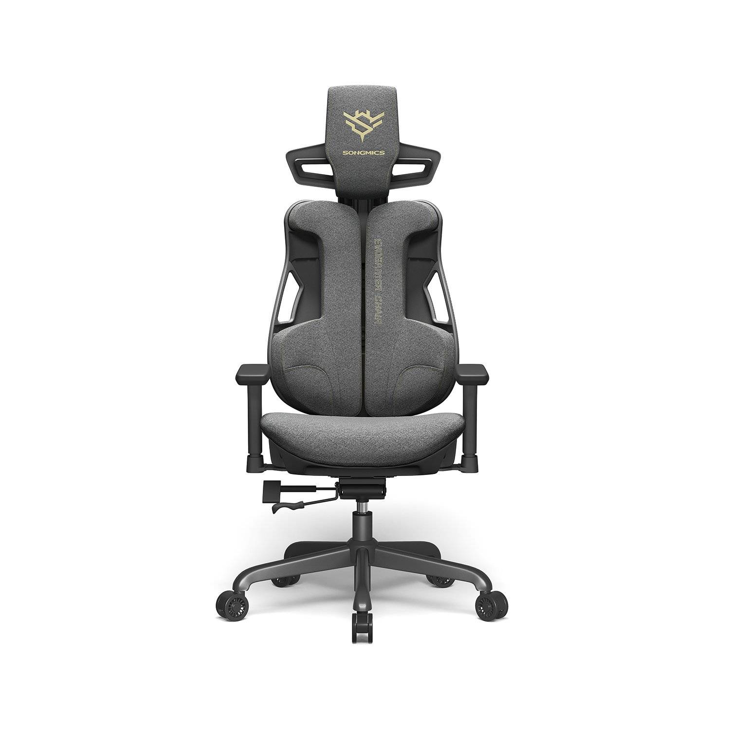 SONGMICS Gaming Chair Office Chair Height Adjustable Carbon Fibre Effect Texture Headrest Adjustable Armrests Backrest 150kg Load Capacity OBG067G01