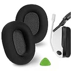 GEEKRIA Comfort Ice Silk reserv öronkuddar för Sony INZONE H7 (WH-G700), INZONE H9 (WH-G900N) hörlurar öronkuddar, headset öronkuddar, öronkuddar, öronkåpor skydd reparationsdelar (svart)