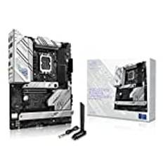 ASUS ROG STRIX B760-A GAMING WIFI - Intel B760 LGA 1700 ATX spelmoderkort (DDR5, 12 + 1 fas strömförsörjning, PCIe 5.0, 3 x PCIe 4.0 M.2, wifi 6E, USB 3.2 Gen 2 x 2 Type-C, Aura Sync RGB)