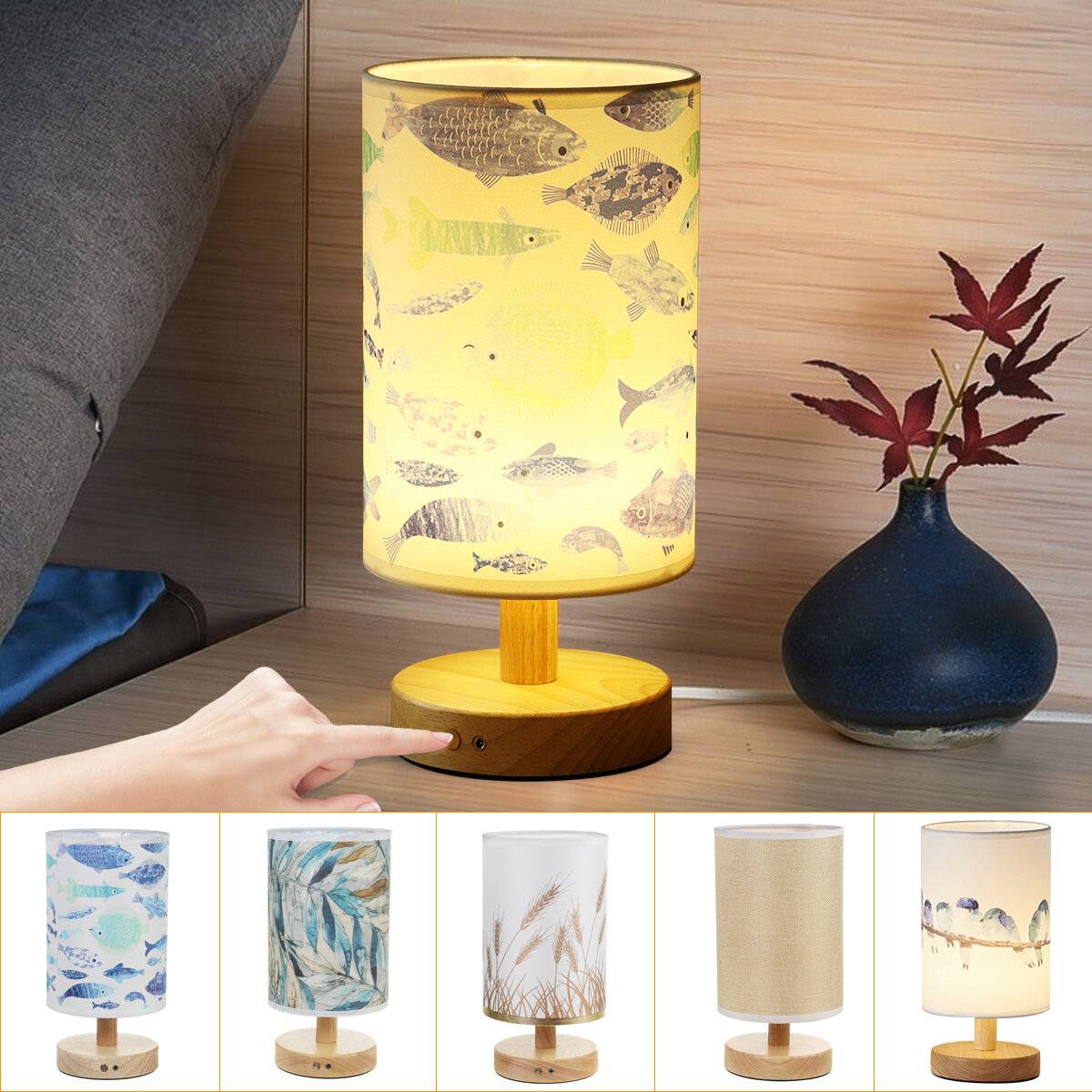 Beröringsreglerad bordlampa Modern LED Krom Lampskärmar För Hem Sovrum Ljus USB