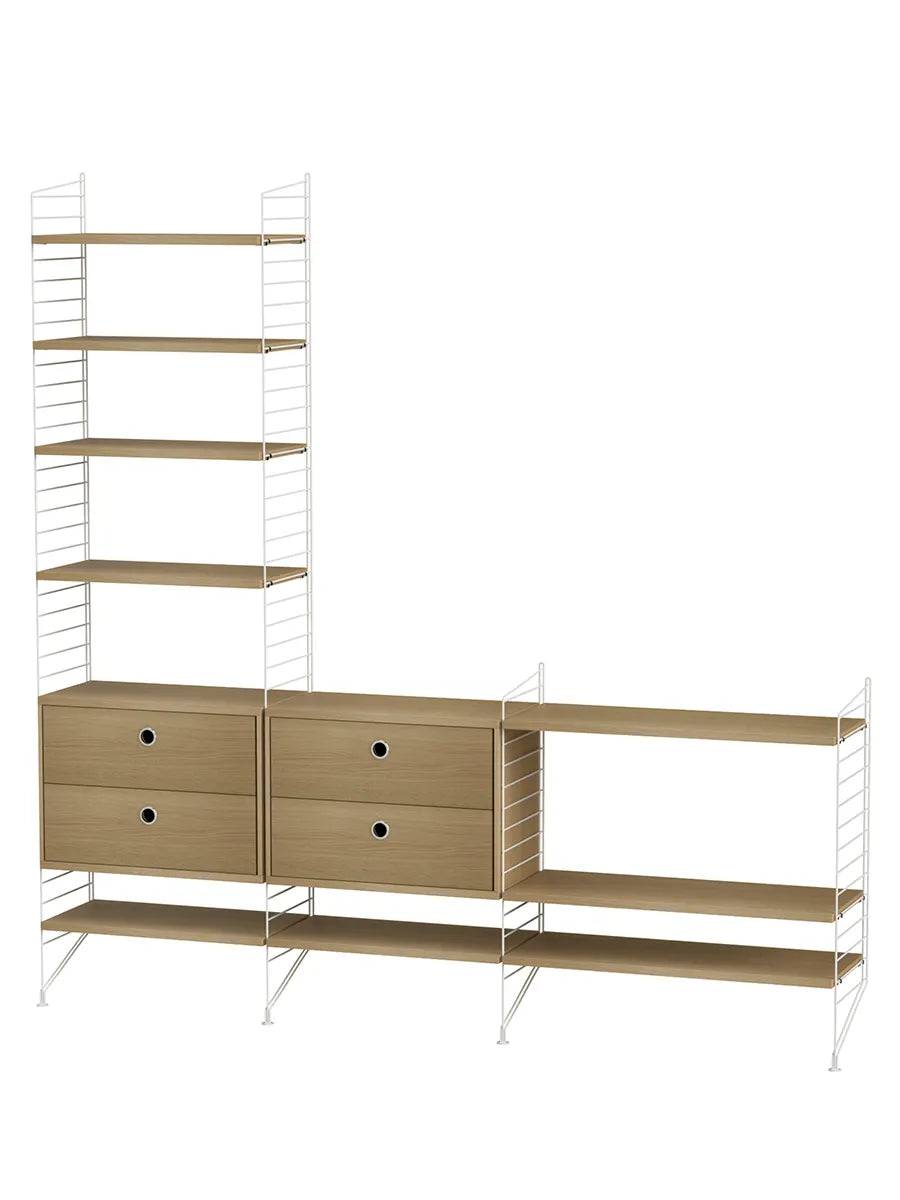 Reol, Living room J fra String Eg - hvid - Jacobsen Plus