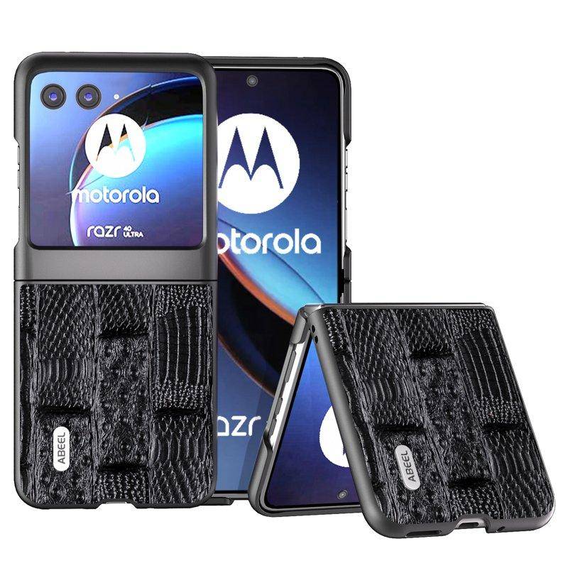 ABEEL Mobilskal till Motorola Razr 40 Ultra 5G Mahjong Textur Svart