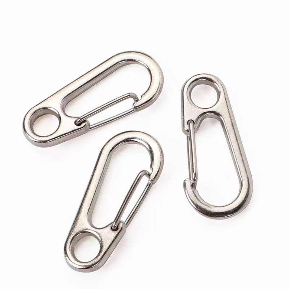 30 st Kraftig Karbinhake Mini Snabbkoppling Hake Hållbar Fjäderbelastad Snap Hook Utomhus Camping
