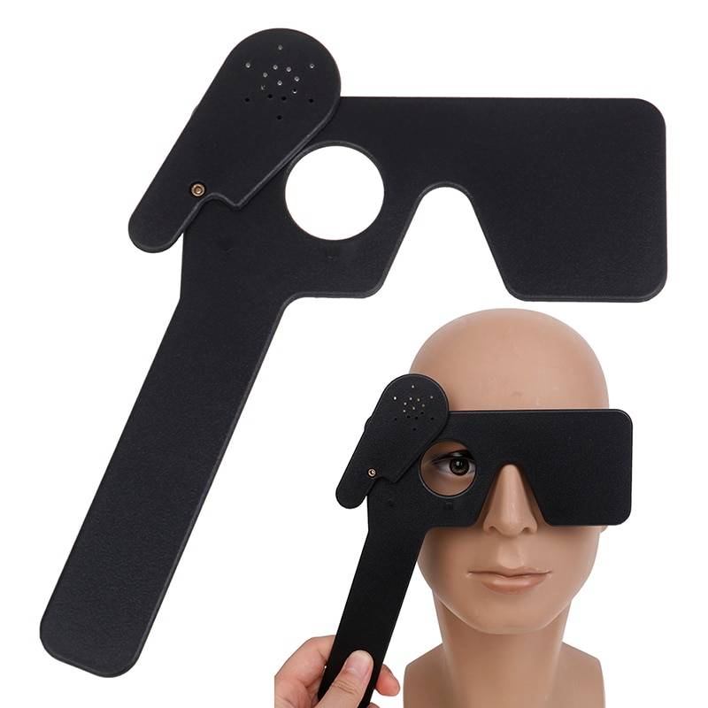 Svart lorgnette occluder multi 17 pin hål hand occluder optometri instrument verktyg sovvård