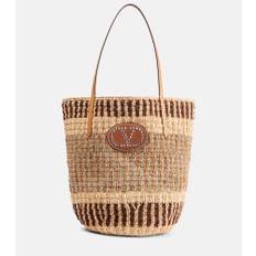 Valentino Garavani VLogo woven raffia basket bag