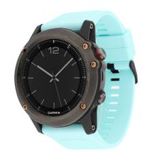 Garmin Fenix 3 / 3 HR / 5X silicone watch band - Cyan