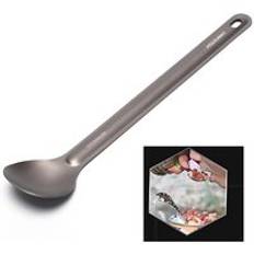1pc titan sked lång handtag sked utomhus camping servis