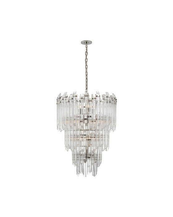 Visual Comfort Adele Waterfall takkrona trippel nickel - Silver (H92.7cm x B61cm)