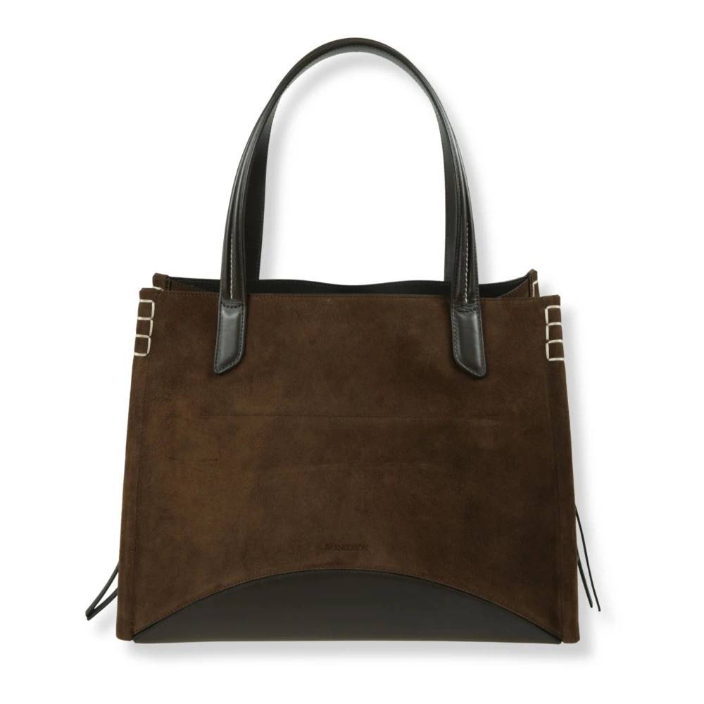 JW Anderson Loafer Cabas Large Ruskind Tote - Tasker - Dame - Brun - ONE SIZE - Læder