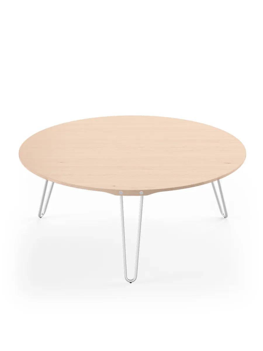 AK1850 Sofabord fra Naver Collection Eg hvidolie / H: 36 cm / Rustfrit stål - Jacobsen Plus