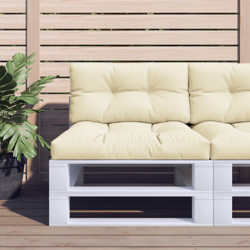 Pallehynder Stof - Creme / 70 x 70 x 12 cm