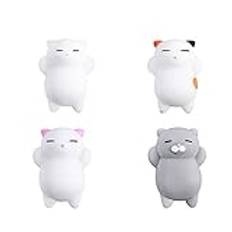 Yakiki Squishies Kawaii, katt squishy mini squishies stress mochi squishy leksaker mochi squishies djur katt stress mochi djurleksaker