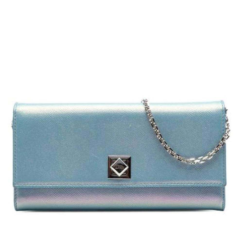 Dior Vintage Pre-owned Læder Skuldertaske - Vintage - Dame - Blå - ONE SIZE - Uld