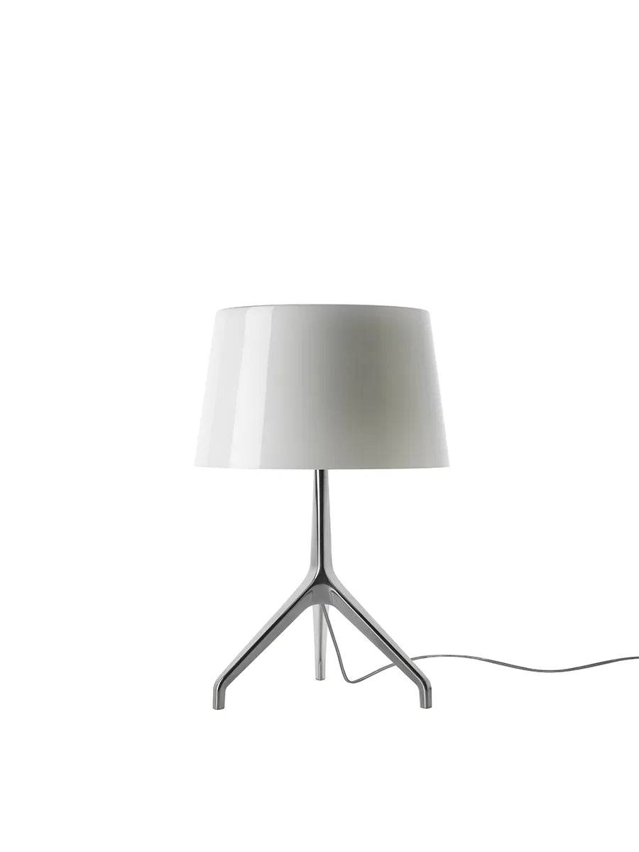 Lumiere XXS/XXL Bordlampe fra Foscarini Aluminium stel / Hvid / Small m. lysdæmper - Jacobsen Plus