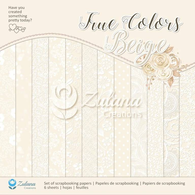 Scrapbookingpapper - 30x30cm - True Colors Beige