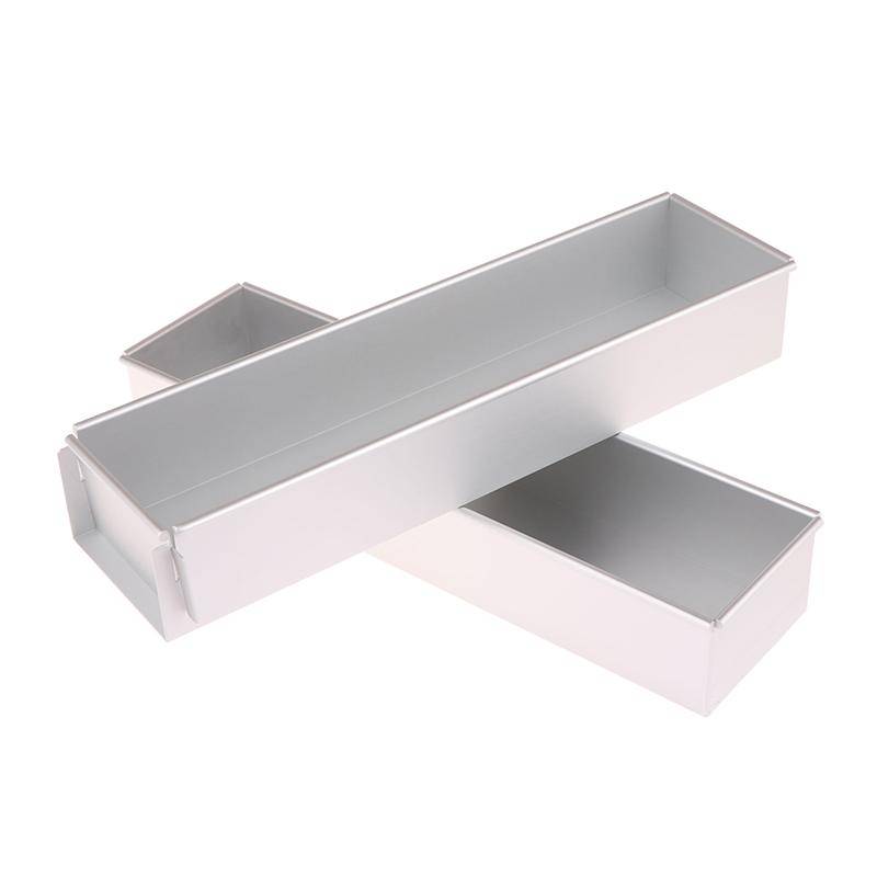 Professionell Form för Limpa av Aluminiumlegering Lång Kakform Tiramisuform Aktiv Kant Hållbar Platt Toastform Hem
