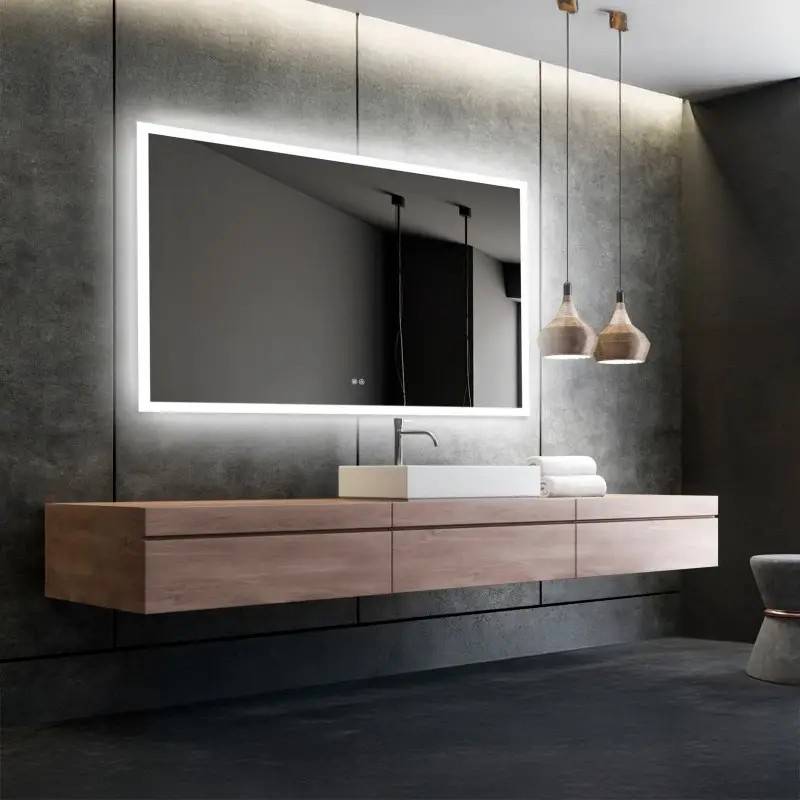 Nordic Bad Mie 4 firkantet LED-spejl, m/antidug, 120 x 80 cm